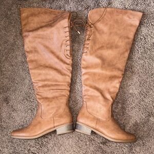 TOP Moda Tan Over the Knee Boots